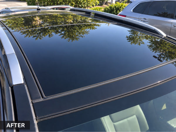 After: Shattered Sunroof → Sunroof Glass Replacement